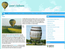 Tablet Screenshot of jamiesballoons.co.uk